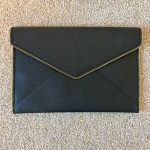Rebecca Minkoff black leather clutch